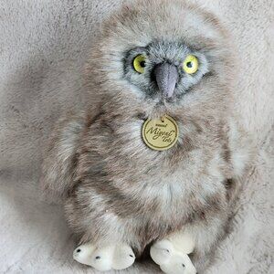 9” Aurora Miyoni Tots Baby Great Horned Owl Plush Stuffed Animal ~ Great Cond!